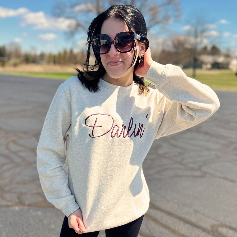 Darlin' Embroidered Sweatshirt