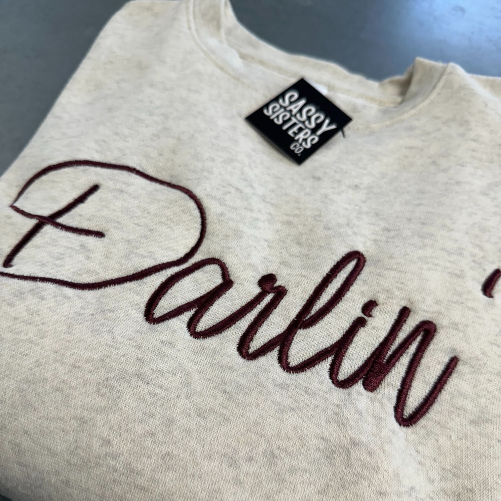 Darlin' Embroidered Sweatshirt
