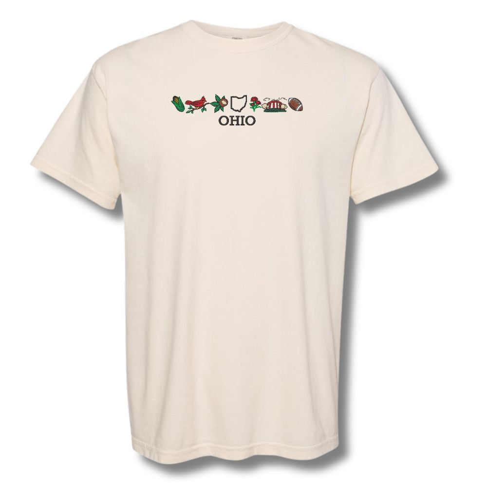 Ohio Icons Embroidered T-Shirt
