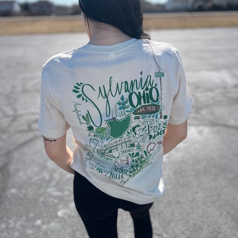 Sylvania Collage T-shirt on a model