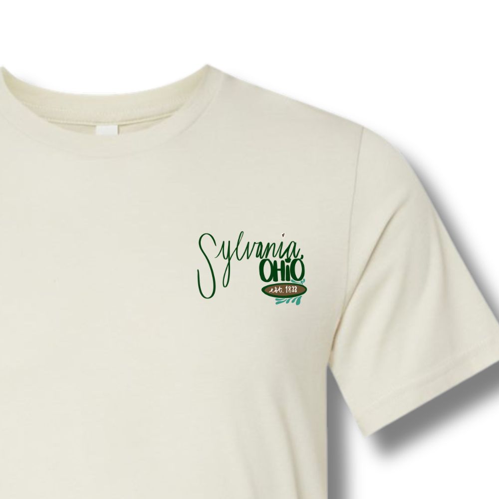 green sylvania logo on a tshirt